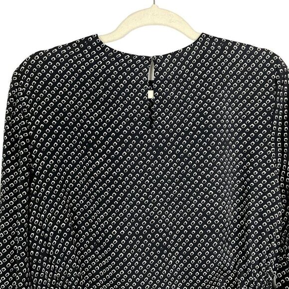 Theory Mini Lucillia Silk Dress, Size 6, Navy/White Print, Elegant Style #NWT - Picture 9 of 15